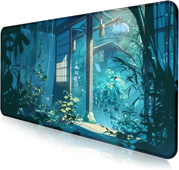 Tropical Plants XL Extended Gaming Keyboard Pad Computer Non Slip Mouse Pad | Large Extended Mouse Pad; Full Desk Coverage; Waterproof Coating; Stable Anti-Slide Base For Gaming, Office, Study Daily Use
