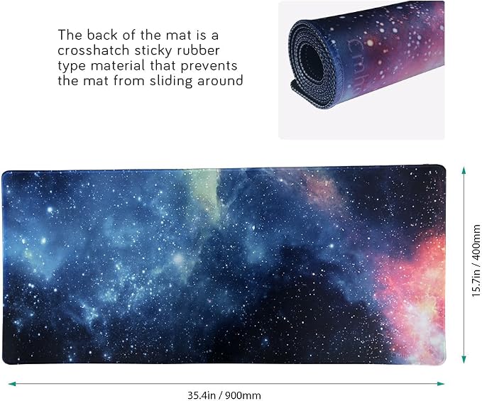 XXL Professional Large Mouse Pad & Computer Game Mouse Mat (35.4x15.7x0.1IN, 90x40 sky002)