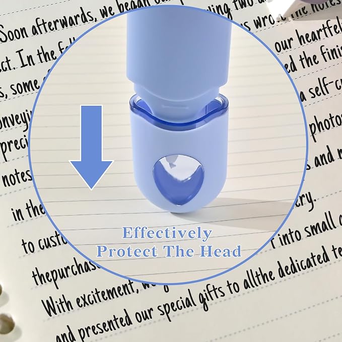 Temiary 12Pcs Cute White Correction Smooth Pull Out Tape, 1/5 x 236in Blue | Easy to Use White Correction Pens, Smooth Writing & Aesthetic Office School Supplies