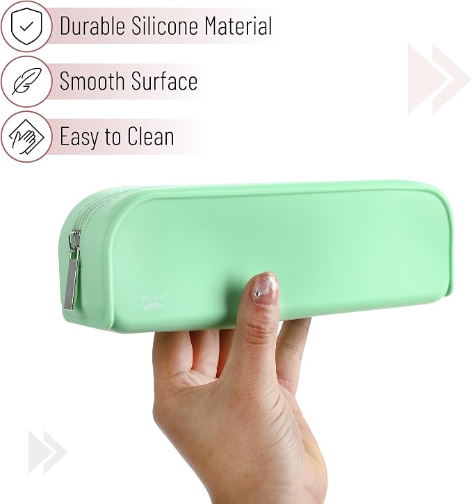 Mr. Pen- Silicone Pencil Case, Aesthetic Pencil Bag for Women, Makeup Pouch | Multifunctional Pouch for Stationery, Cosmetics and Electrical Goods Storage