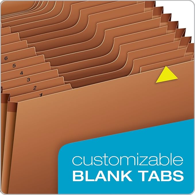 Globe Weis Globe-Weis/Pendaflex Heavy Duty 31-Pocket Expanding File with Flap, 1-31 Index, Letter Size, Brown, (R117DLHD) (Pack of 5)
