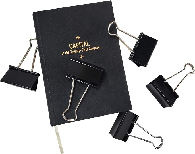 DSTELIN Extra Large Binder Clips 2.4-Inch (12 Pack), Big Paper Clamps for Office Supplies, Black