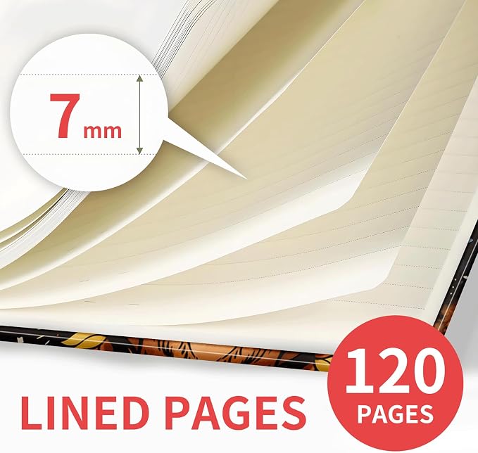 KZYVFNPQ Spiral Journal Notebook for Women Men, A5 Cute Hardcover Lined Notebook with Strong Binding,College Ruled Notebook for Office Work Writing(Deer Tribal)