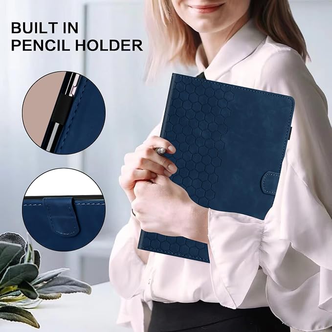 DTangLsm for Amazon Kindle Fire 10 Case & Fire HD 10 Plus Tablet Case, Blue | (13th/11th Generation 2023/2021 Release) 10.1" Slim Folding Stand Folio Cover for Fire HD 10 11th/13th Gen Case, Pen Holder