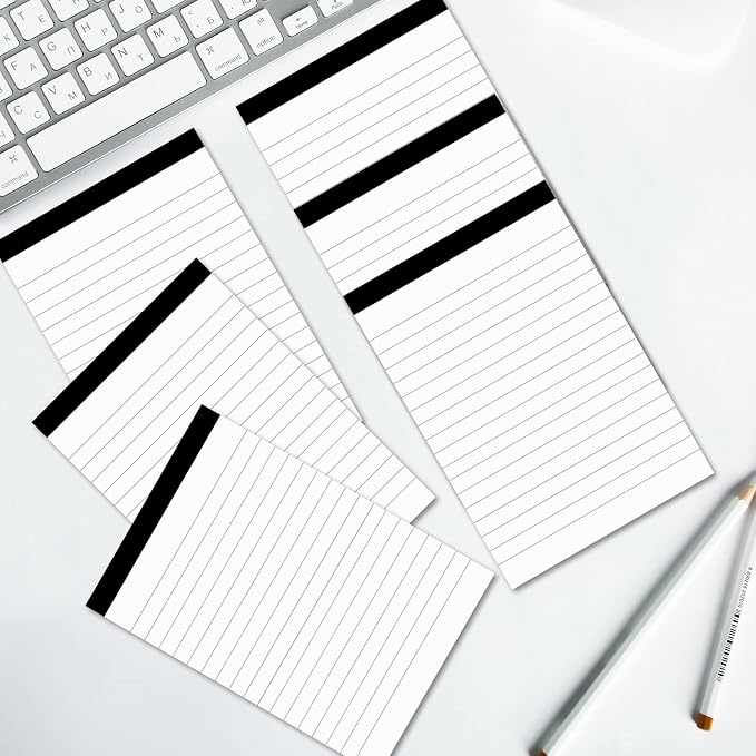 20 Pcs Perforated Note Pads College Ruled - 4" x 6" Inch Writing Notepad for Daily Planning - Perforated Small Notepads with 30 Sheets per Pad - Ruled Papers