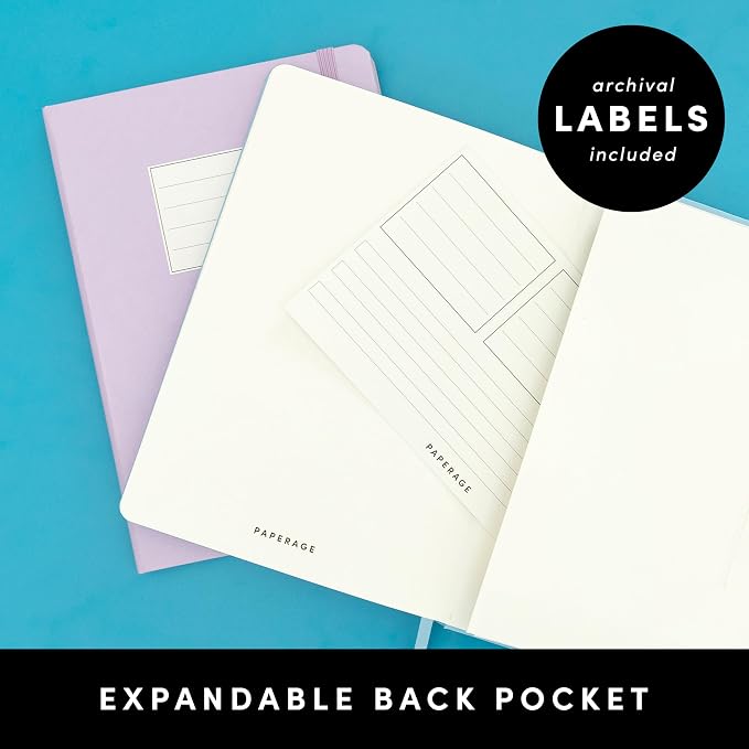 PAPERAGE Dotted Journal Notebook, (Red), 160 Pages, Medium 5.6 in x 8 in - 100 GSM Thick Paper – Hardcover Journaling Notebook for Work, School & Bullet Journaling