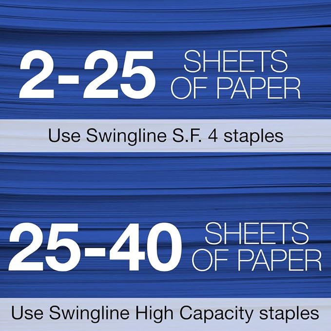 Swingline Stapler, NeXXt Series Wow, Desktop Stapler, 40 Sheet Capacity, Black (55047095)