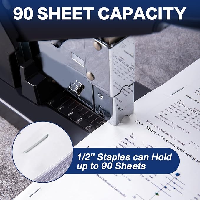 Deli Staples, Heavy Duty Staples for Heavy Duty Staplers, 1/2'' Length | 90 Sheet Capacity, 100/Strip, 5000/Box