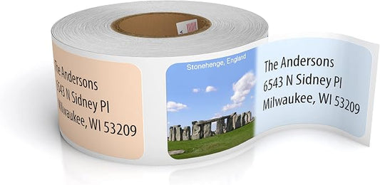 Customized Personalized Address Labels - Made in the USA by Kenco (250 Labels, World Destinations)