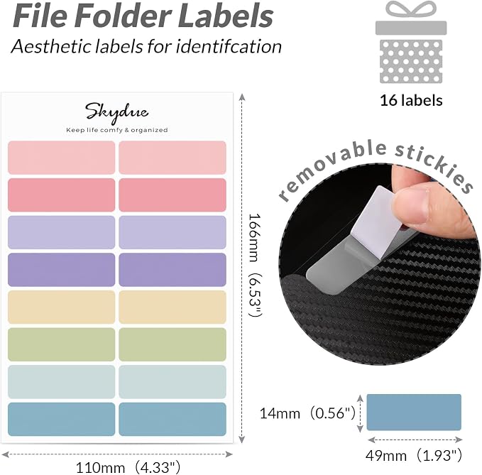 SKYDUE Expanding File Folder with 7 Pockets, Accordion File Organizer, Folders for Documents, Portable Receipt Paper Organizer, Letter Size Filing Folder School Office Supplies, Black