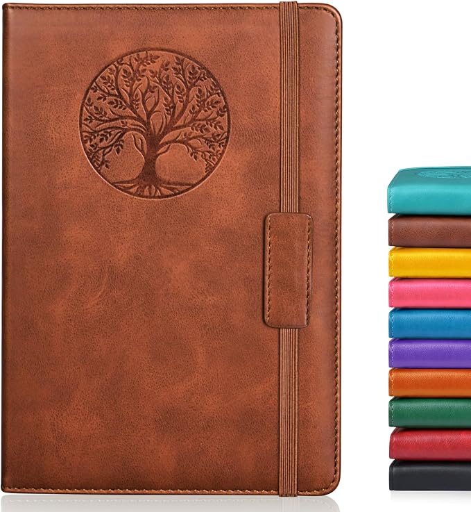 Biuwory A5 Hardcover Blank Journal Notebook, Leather Sketchbook for Drawing | 140 Unlined Pages Vintage Notebook, 5.7"×8.3" Travel Diary for Work, School, Art Journal, Daily Writing for Women & Men