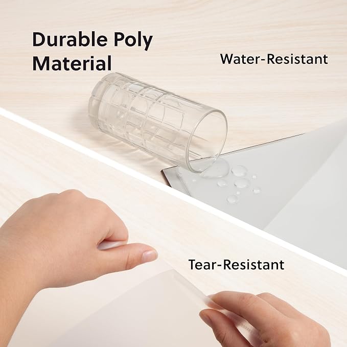 Smead Organized Up Poly Translucent Slash File Jacket, Three-Hole Punched, Letter Size, Clear, 10 Count
