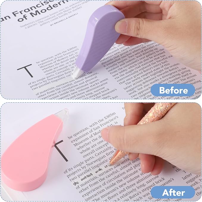 BESARME 12 Pack Correction Tape - Macaron Colors 19.69 Ft Each Correction Tape Roller for Students & Office Supplies