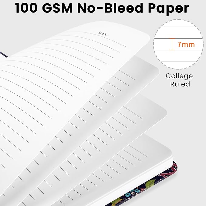 CICPAP Lined Spiral Journal Notebook, A5 College Ruled Notebook for Journaling, Note-Taking, and Daily Planning, Durable Hardcover with an Elegant Design, Hummingbird