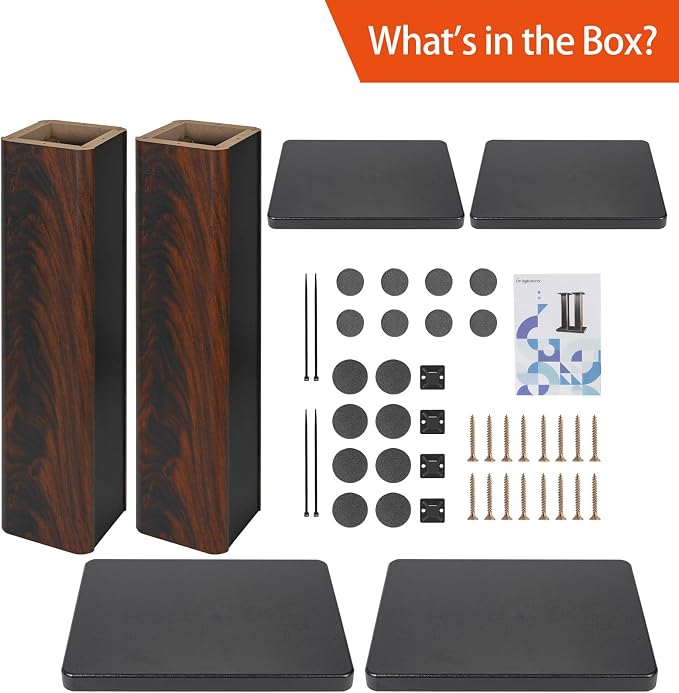 IBVIVIC Pair-20 Inch (50CM)-Wood Speaker Stands, 110lbs Weight Capacity | for Home-Cinema HiFi Desktop and Satellite Speakers Monitor Stands, Enhanced Audio Listening Experience for Home Theaters