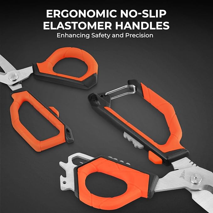 KastKing Paradox 9" & 6" Fishing Scissors | 9" Bait Shears With Sheath & Carabiner, 6" Braided Line Scissors With Stainless Steel Blades, Angler's Kit