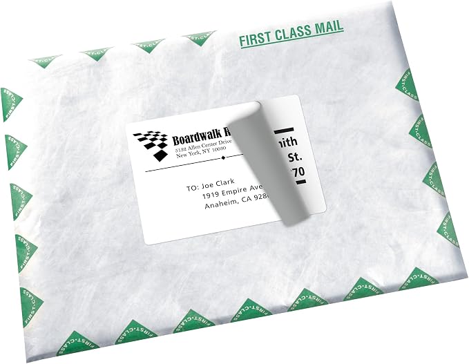 Avery Shipping Address Labels, Inkjet Printers, 100 Labels,3-1/2 x 5, Permanent Adhesive,White, 5 Packs (8168)