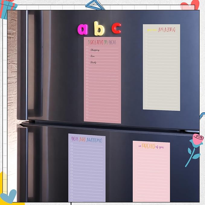 Censen 10 Pack 500 Sheets to Do List Notes Daily Checklist Notepad with 50 Sheets Undated Memo Pad Color Block Shopping List Weekly Plan Notepad Organizer Planners (Morandi,Motivation Words)
