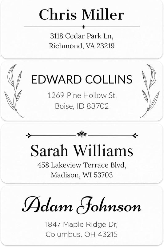 Personalized Return Address Labels, Custom Address and Name Mailing Labels for Envelopes, 1x2.6 Inches, Flat Sheet of 60-1200 Made in USA by My Sign Center -Plain