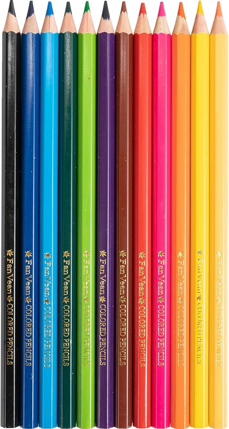 Colored Pencils for Kids Classroom Set, 12 Count Pre-sharpened Coloring pencil Bulk Gift