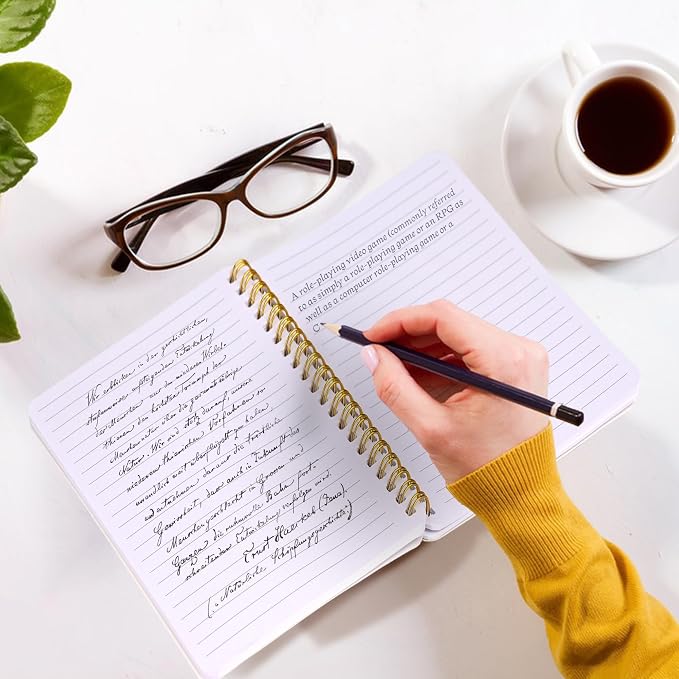 EHME EHME EHME 6 PCS Small Spiral Notebook 5x7, Cute Aesthetic Spiral Journal Note book for Women & Men, Spiral Bound Journals for Work School Note Taking Business, Journals for Writing 50 Sheets