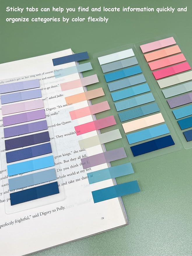 4800pcs Book Annotation Tabs, Sticky Book Tabs for Annotating, Morandi Sticky Notes for Binder, Page Markers, Multi-Colored Writable and Repositionable Annotation Supplies
