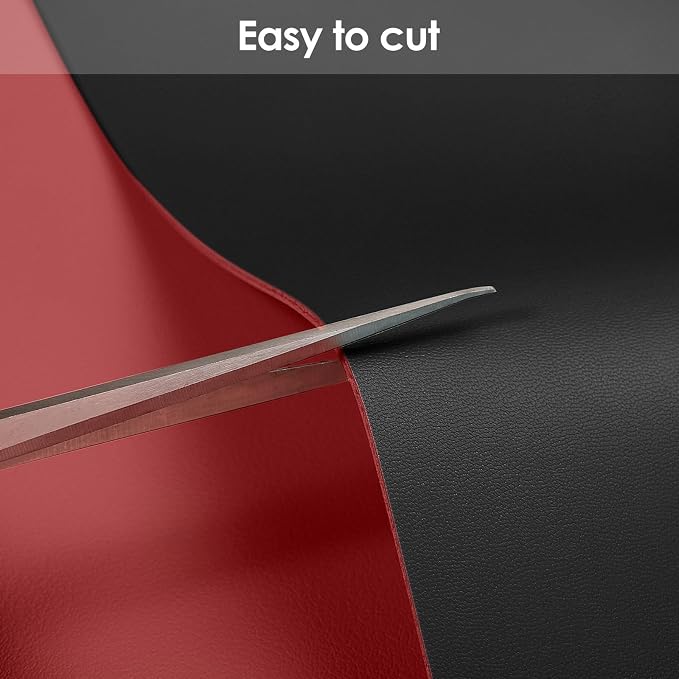 Faux Leather Table Cover,1.8mm Thick,36x60 Inch Table Protector,Table Protector for Dining Room Table,Dining Table Cover,Dining Table Protector Rectangle(Black+Wine Red,36x60)