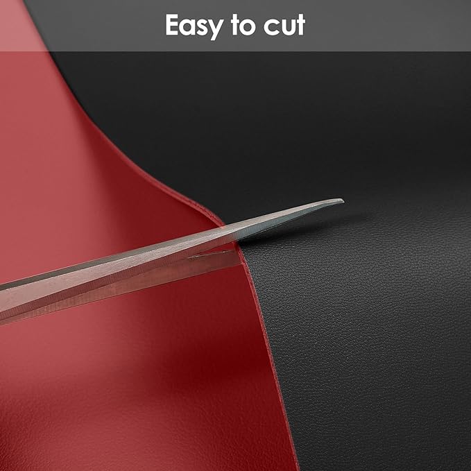 Faux Leather Table Cover,1.8mm Thick,36x72 Inch Table Protector,Table Protector for Dining Room Table,Dining Table Cover,Table Pads for Dining Room Table Rectangular(Black+Wine Red,36x72)