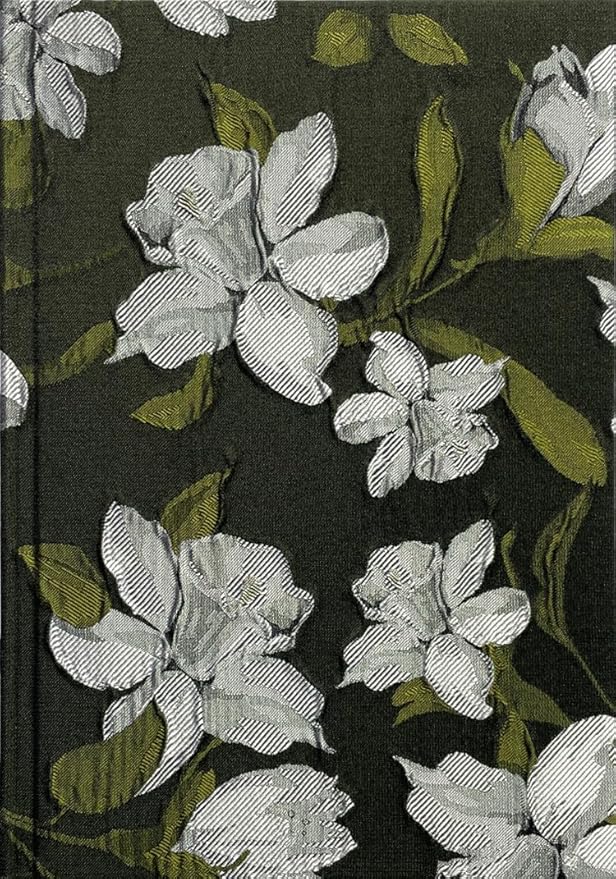 Flower Notebook, A5, 6x8, Hardcover, Lay Flat, Lined Paper, Ruled Page, Journal for Women, Writing Notebook, Pretty, Magnolia, Black, Birthday Gifts for Women, Mothers day Gifts