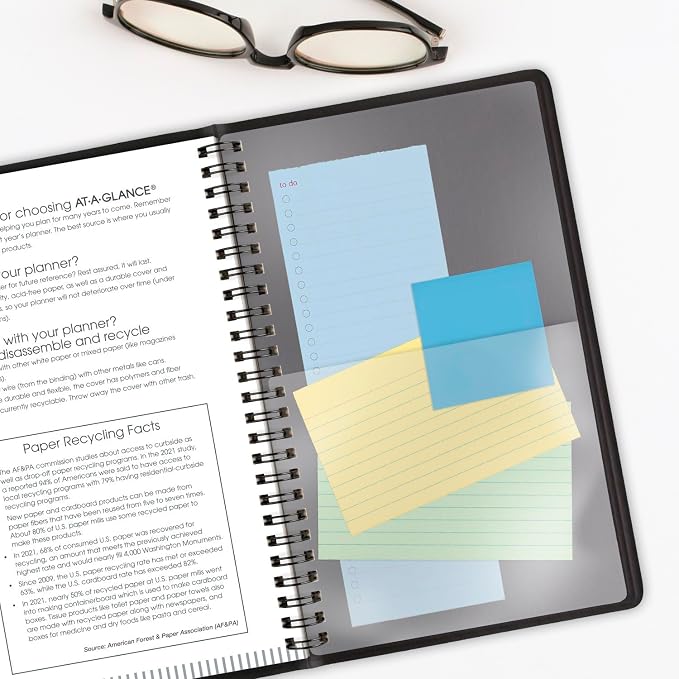 AT-A-GLANCE Planner 2025-2026 Academic, Weekly, 5" x 8", Small, Flexible Cover, Black (7010105)