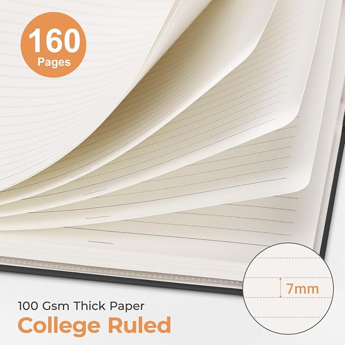 AHGXG Spiral Journal Notebook, 160 Lined Pages, A5 Size (5.7'' x 8.3'') | for Men & Women, Journaling, Writing, Work & Office, Hardcover, 100 GSM Thick Paper (Colourful Tree)