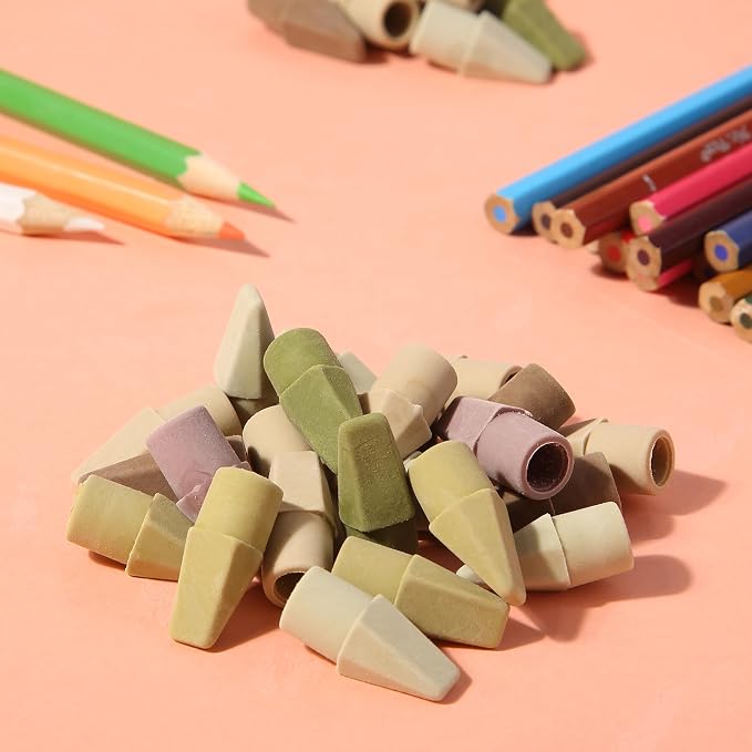 Mr. Pen- Pencil Erasers Toppers, 120 Pack, Colorful, Latex Free, No Smudge | Mr Pen Erasers for Pencils