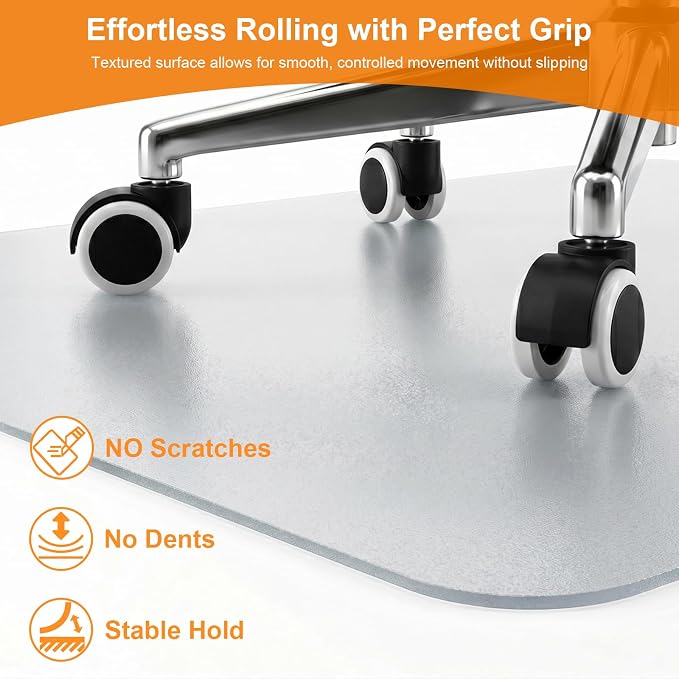Chair Mat for Carpet- Low Pile (1/4" Thick) Carpet Protector (Hardfloor Mat)