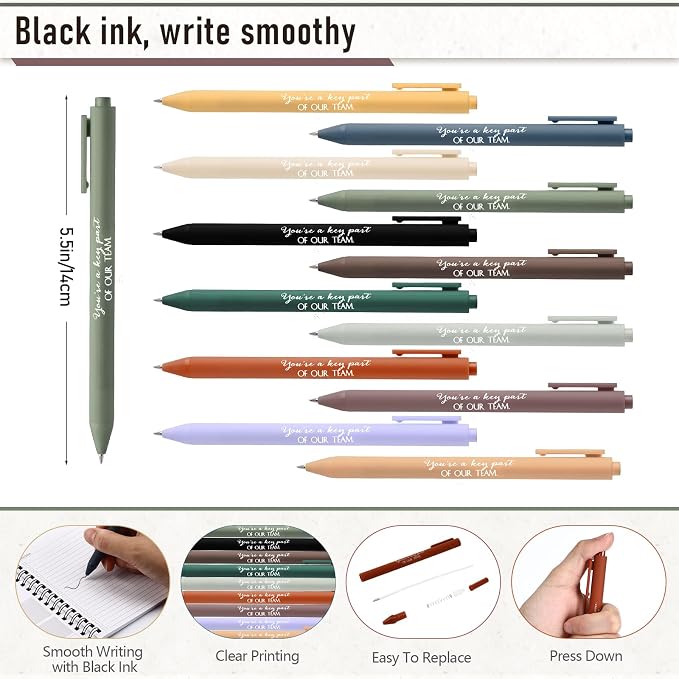 Resurhang 48 Pcs/24 Set Back to School Gifts for Students Teacher, Inspirational A6 Spiral Journal Notebook with Pen for Employee Team Teachers Students Classroom Rewards(Deep Color,Team Together)