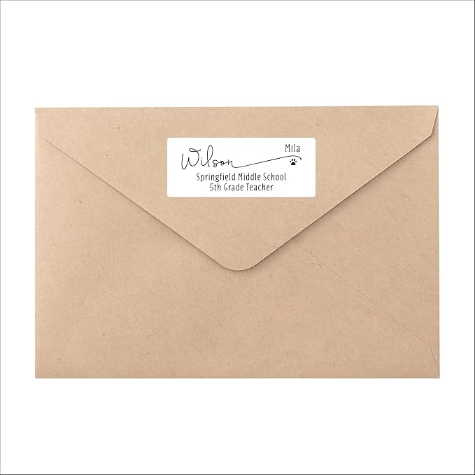 White Address Labels - Personalized Return Address Labels, Mailing and Shipping Labels for Envelopes, Packages, Business, Home by PrettySweetParty