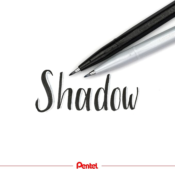 Pentel Fude Touch Sign Pen, Black, Felt Pen Like Brush Stroke (SES15C-A)