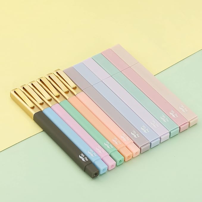 Mr. Pen- Aesthetic Highlighters and Ballpoint Pens No Bleed, 12 Pack | Pastel Colors, Bible Highlighters and Black Ink Pens No Bleed, Fast Dry and No Smear for Bible Journaling, Planner