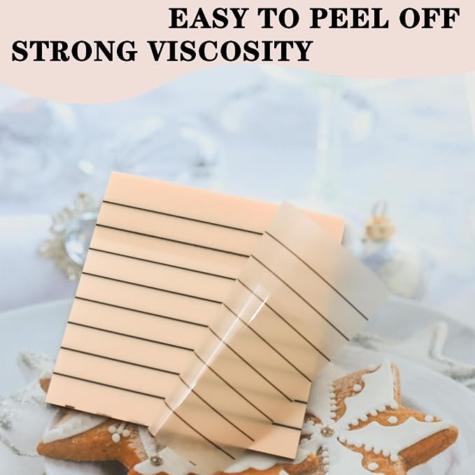 800Pcs Transparent Sticky Notes, Orange Yellow Clear Sticky Notes with Lined, 3"x3" Waterproof Translucent Sticky Note Pads, Index Tabs, Clear Post it Notes for Bible Study, See Through Sticky Notes