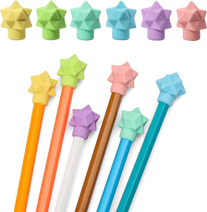 Mr. Pen- Pencil Top Erasers, 48 Pack, Latex-Free | No-Smudge Cap Pencil Erasers for Precise Erasing, Kids, Teachers, Studying Supplies