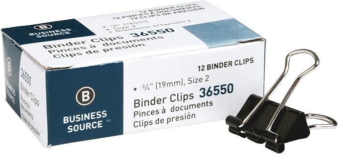 Business Source Fold-back Binder Clips