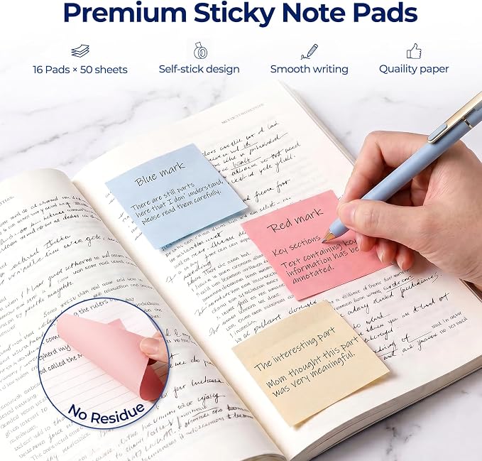 Nicpro Cute Spiral Notebook Stationary Set For Women, Bible Journal Set, 3PCS A5 Spiral Notebook, 5 Gel Pens, 5 Refills, 800 Sticky Notes, Gift Box, Aesthetic Gift Set for Study Office School Supplies