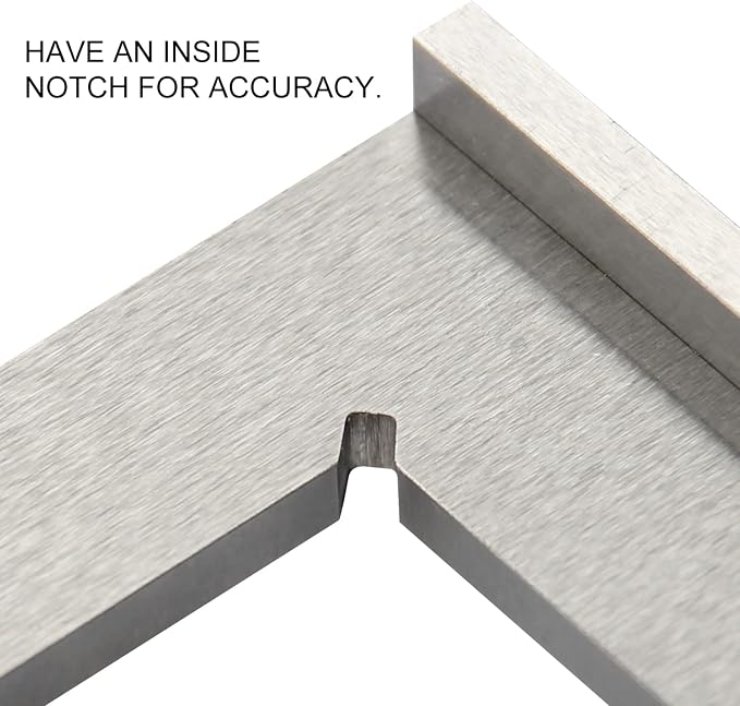 Precision Machinist Square 4 Inch Engineer Square 90 Degree Right Angle Ruler Ground Hardened Steel with Seat 4 x 2.8 Inch