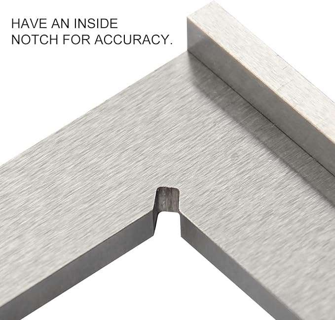 Precision Machinist Square 3 Inch Engineer Square 90 Degree Right Angle Ruler Ground Hardened Steel with Seat 3 x 2 Inch