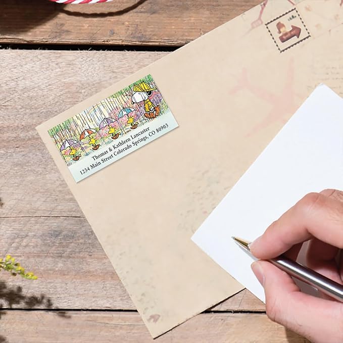 Colorful Images Peanuts Return Address Mailing Labels | Year Round , 144 Count, Self-Adhesive on Flat-Sheets, Customize with Name & Shipping Address