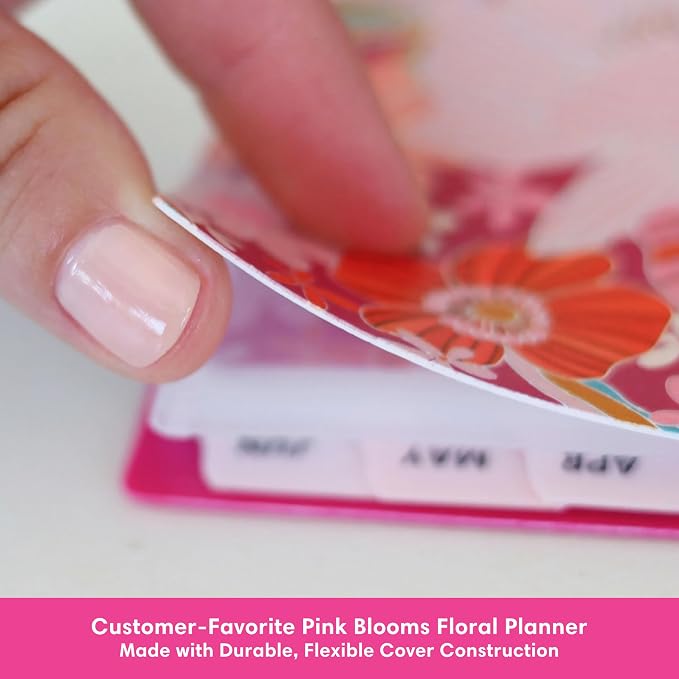 Blue Sky 2026-2027 Weekly & Monthly Academic Planner, 5"x8", Bloom Pink | July 2026 - June 2027, Flexible Cover, Wirebound, Laminated Tabs, Storage Pocket, Stickers, Academic Year, Color Me Courtney