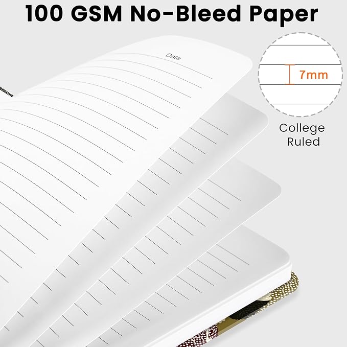 CICPAP Lined Spiral Journal Notebook, A5 College Ruled Notebook for Journaling, Note-Taking, and Daily Planning, Durable Hardcover with an Elegant Design, Forest Cranes