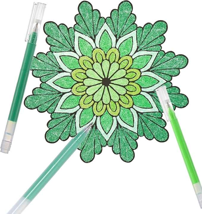 Green Gel Pens Set,24 Colored Gel Pens Glitter Metallic Pastel Morandi Neon Color Gel Pen More Ink Colored Gel Pens for Drawing, Doodling, Scrapbook, Journaling