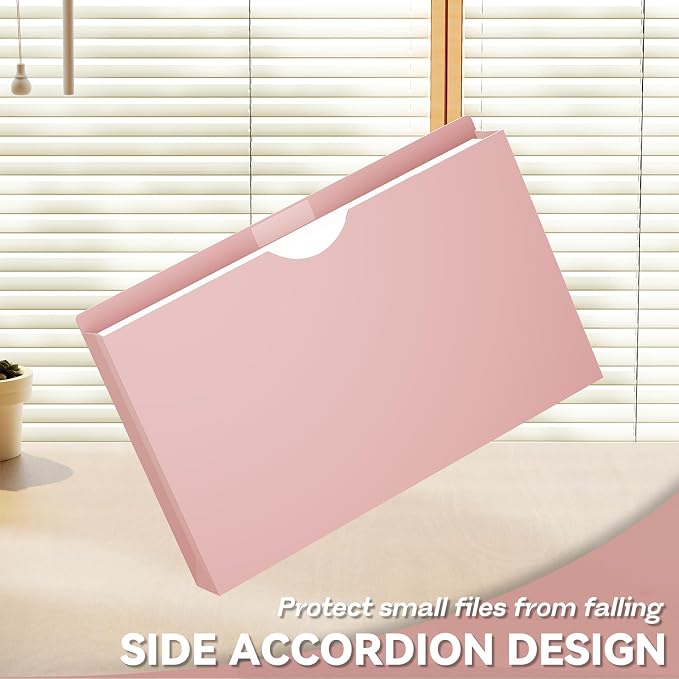 Plastic 2 Inch Expandable File Jackets Legal Size,12 Pack | Manilla Pocket Folders,File Jackets for Document,Expansion Pocket,Straight Cut Tab,Poly Project File Jacket,Pastel Color