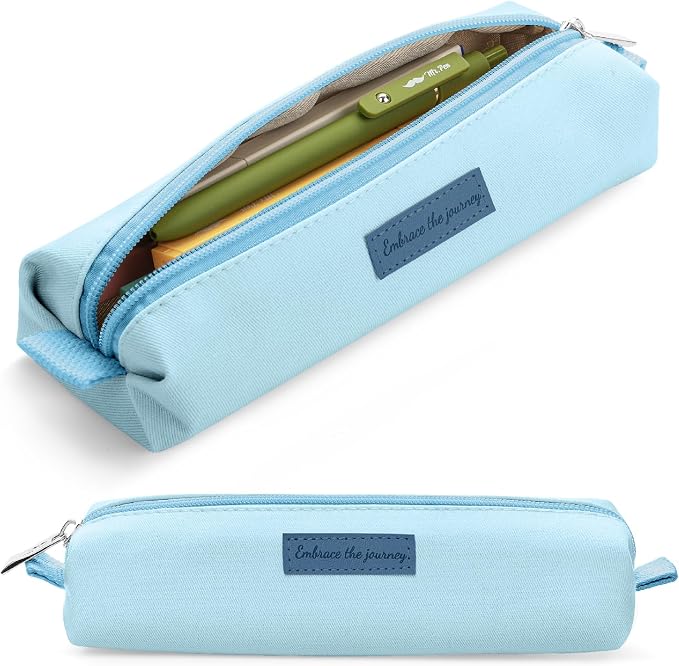 Mr. Pen- Cute Pencil Case Pouch, Multipurpose Canvas Bible Pencil Pouch | Smooth Zipper, Premium Material, Neat Stitches, Ideal for Stationery, Cosmetics, Electronics, School, Office, Travel