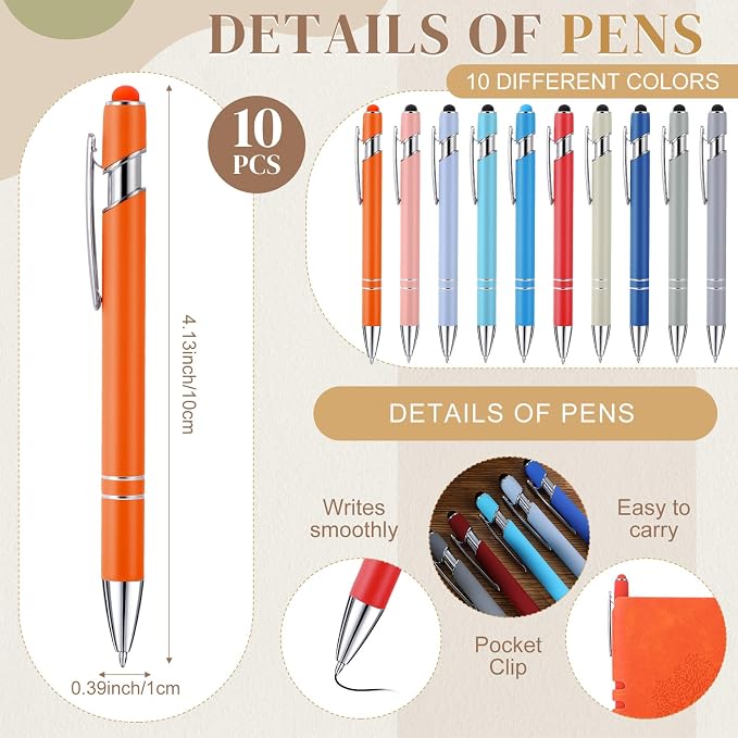 Eaasty 10 Sets A6 Tree of Life Journals Notebooks and Pens Set Colorful Tree Mini Lined Journals Hardcover Executive Notebooks Bulk Gifts for Christmas School Office Writing Supplies(Assorted Colors)